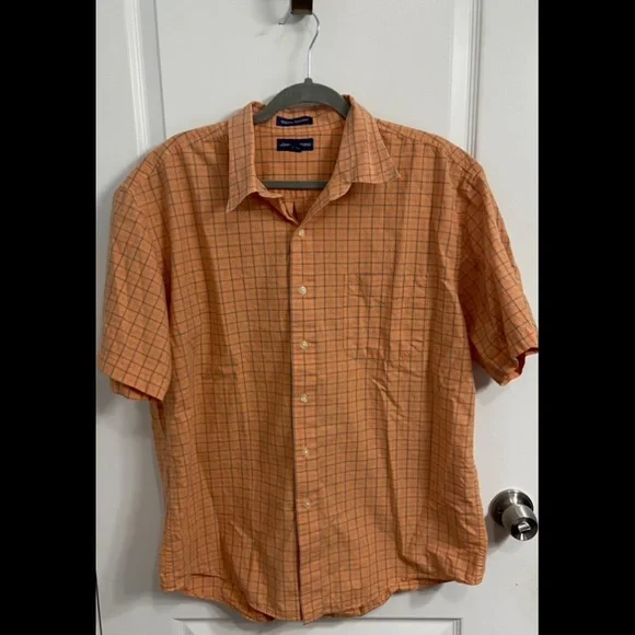 john ashford dress shirts John Ashford Mens Fisher Plaid SS Button Up Shirt, White, Small - Bed Bath & Beyond